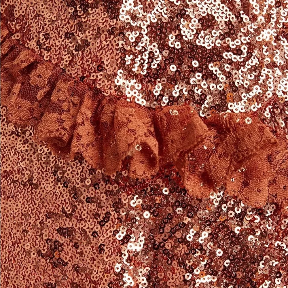 Preen by Thornton Bregazzi Copper Sequin Dress - Picture 9 of 9